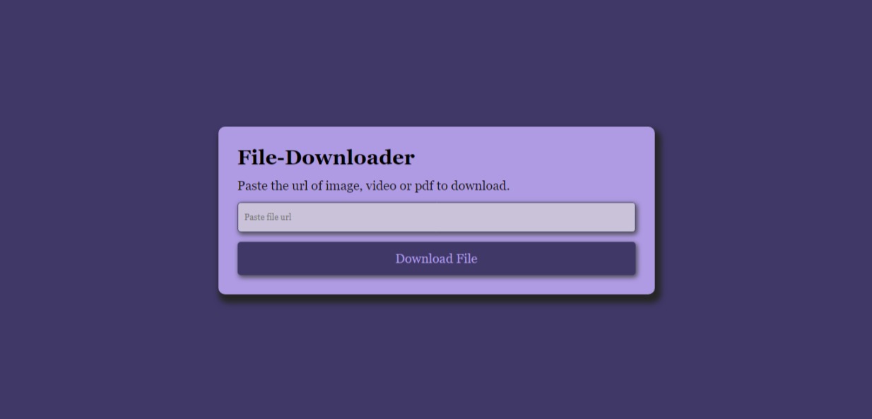 file downloader project